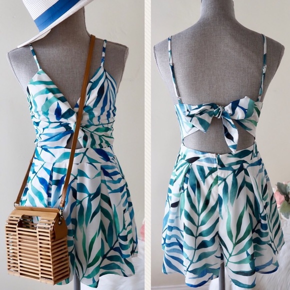 Pants - JORDAN- Seabreeze Fluttering Twisted Romper